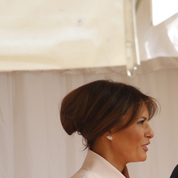 La reine Elizabeth II recevait le président Donald Trump et sa femme Melania au château de Windsor le 13 juillet 2018