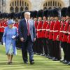 La reine Elizabeth II recevait le président Donald Trump et sa femme Melania au château de Windsor le 13 juillet 2018