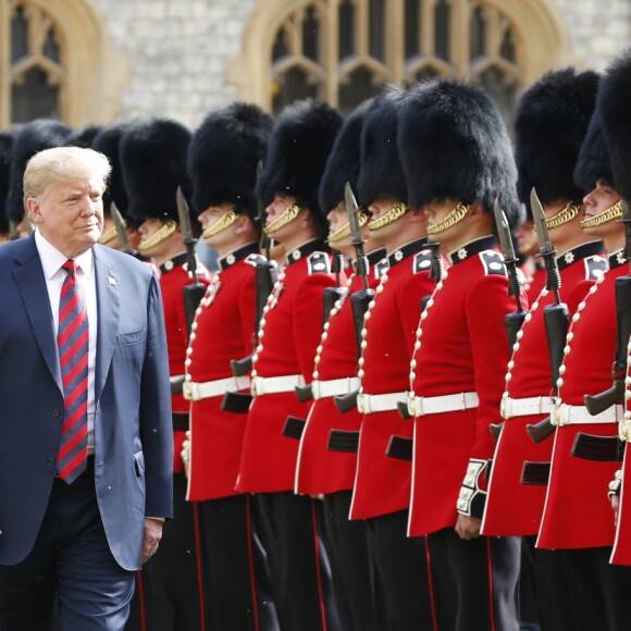 La reine Elizabeth II recevait le président Donald Trump et sa femme Melania au château de Windsor le 13 juillet 2018