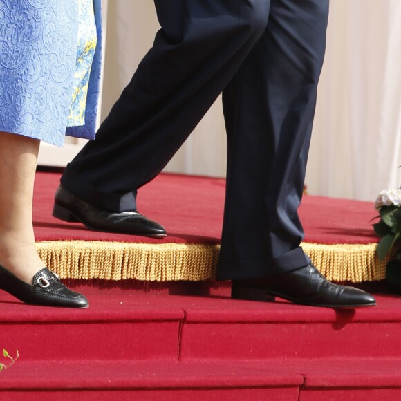 La reine Elizabeth II recevait le président Donald Trump et sa femme Melania au château de Windsor le 13 juillet 2018