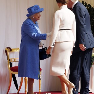 La reine Elizabeth II recevait le président Donald Trump et sa femme Melania au château de Windsor le 13 juillet 2018