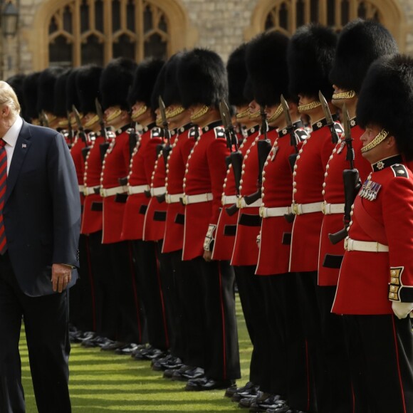 La reine Elizabeth II recevait le président Donald Trump et sa femme Melania au château de Windsor le 13 juillet 2018