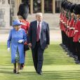 La reine Elizabeth II recevait le président Donald Trump et sa femme Melania au château de Windsor le 13 juillet 2018