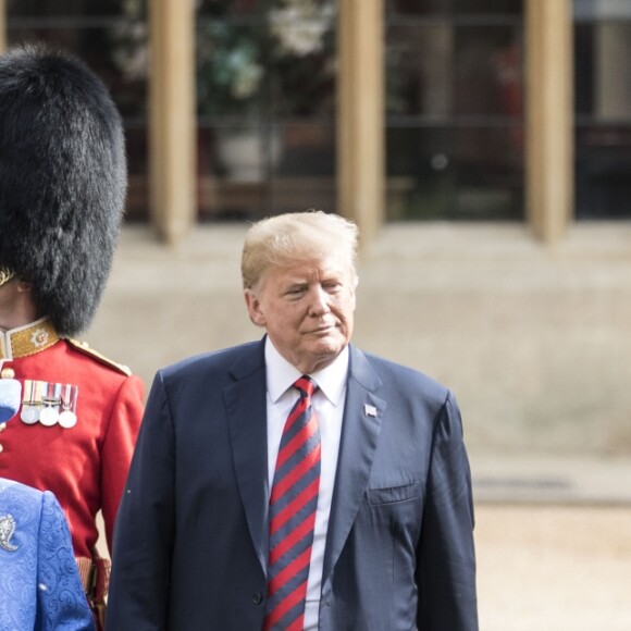 La reine Elizabeth II recevait le président Donald Trump et sa femme Melania au château de Windsor le 13 juillet 2018