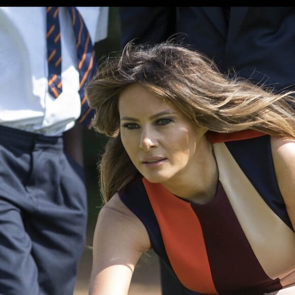 Melania Trump en visite au Royal hospital à Chelsea à Londres le 13 juillet 2018