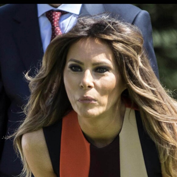 Melania Trump en visite au Royal hospital à Chelsea à Londres le 13 juillet 2018