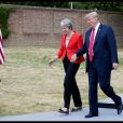 Donald Trump et le Premier ministre britannique Theresa May à Aylesbury le 13 juillet 2018