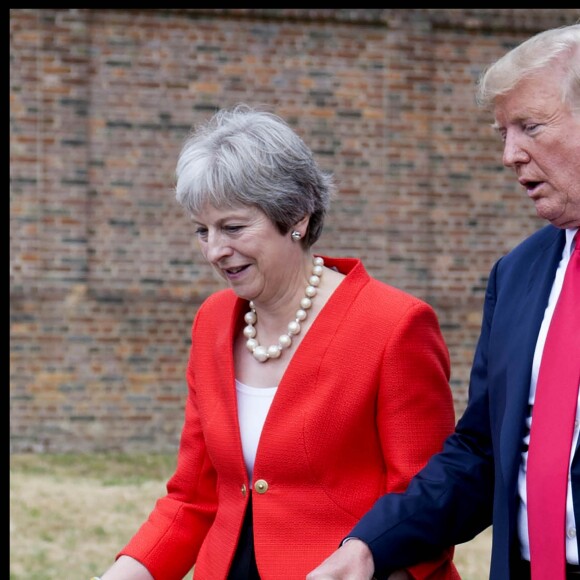 Donald Trump et le Premier ministre britannique Theresa May à Aylesbury le 13 juillet 2018