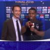 Paul Pogba s'en prend à Anne-Claire Coudray en pensant s'adresser à Anne-Sophie Lapix - 15 juillet 2018