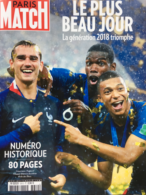 Couverture du magazine "Paris Match", juillet 2018.