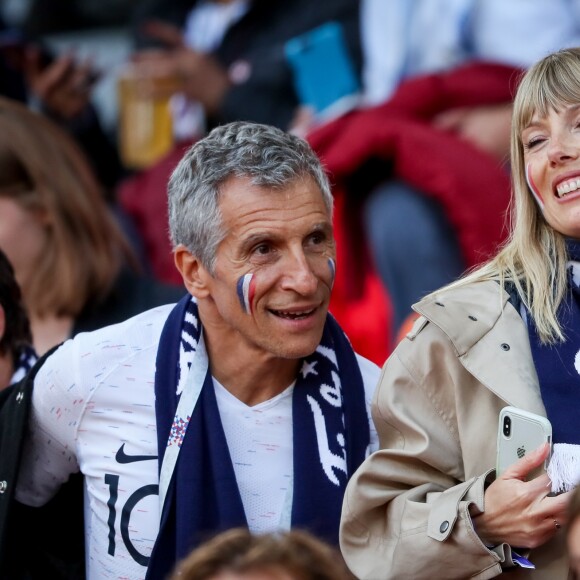 Nagui et sa femme Mélanie Page lors du match de coupe du monde opposant la France au Pérou au stade Ekaterinburg à Yekaterinburg, Russie, le 21 juin 2018. La France a gagné 1-0. © Cyril Moreau/Bestimage