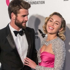 Liam Hemsworth, Miley Cyrus à la 26ème édition de la soirée "Elton John AIDS Foundation Oscar Party" 2018 à West Hollywood le 4 mars 2018.