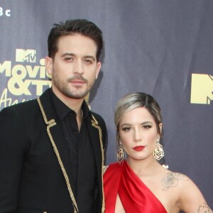 G-Eazy et sa compagne Halsey - Les célébrités posent lors du photocall de la soirée des "MTV Movie And TV Awards" à Santa Monica le 16 juin 2018.