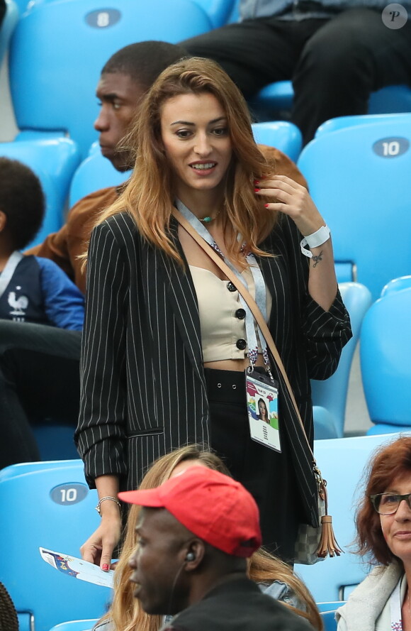 Rachel Legrain-Trapani - Célébrités dans les tribunes lors de la demi-finale de la coupe du monde opposant la France à la Belgique à Saint-Pétersbourg le 10 juillet 2018 © Cyril Moreau/Bestimage