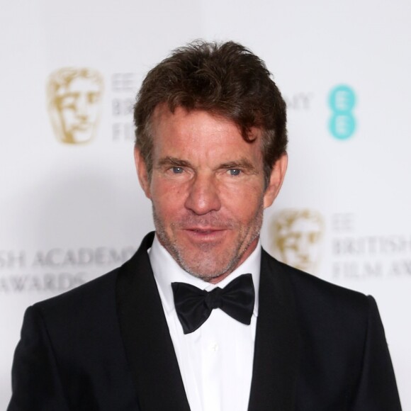 Dennis Quaid dans la press room de la 71ème cérémonie des British Academy Film Awards (BAFTA) au Royal Abert Hall à Londres, le 18 février 2018.