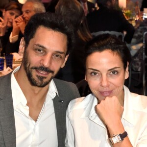 Semi-exclusif - Tomer Sisley et sa femme Sandra - Gala du Prix Scopus 2017 décerné au Chef humaniste et gastronome T. Marx par l'Université Hébraïque de Jérusalem à Paris le 4 décembre 2017. © Erez Lichtfeld/Bestimage