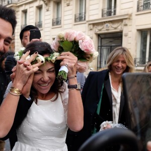 Exclusif - Mariage de Sandra de Matteis et Tomer Sisley à la Mairie du 8ème arrondissement de Paris, en présence de leurs enfants respectifs, Levin, Liv et Dino, de leurs familles et de leurs amis. Le 25 novembre 2017