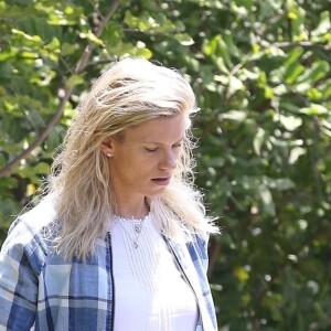 Exclusif - Lindsay Shookus a été aperçue en train de quitter la maison de Ben Affleck à Los Angeles, le 7 juillet 2018.