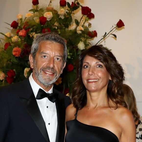 Michel Cymes et sa femme Nathalie - Arrivées des people à la 70ème édition du gala de la Croix Rouge monegasque à Monaco le 27 juillet 2018. © Dominique Jacovides/Bestimage