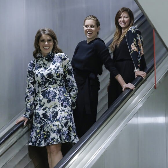 La princesse Eugenie d'York et sa soeur la princesse Beatrice d'York au siège des Nations unies à New York le 26 juillet 2018 lors d'un sommet contre l'esclavage organisé par Nexus.