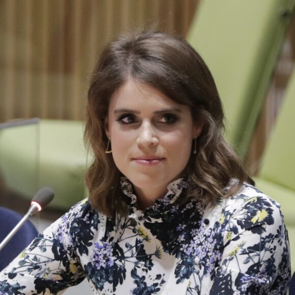 La princesse Eugenie d'York, qui dirige un collectif anti-esclavage, a pris la parole au siège des Nations unies à New York le 26 juillet 2018 lors d'un sommet contre l'esclavage organisé par Nexus.