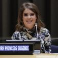  La princesse Eugenie d'York, qui dirige un collectif anti-esclavage, a pris la parole au siège des Nations unies à New York le 26 juillet 2018 lors d'un sommet contre l'esclavage organisé par Nexus. 