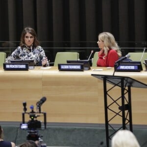 La princesse Eugenie d'York, qui dirige un collectif anti-esclavage, a pris la parole au siège des Nations unies à New York le 26 juillet 2018 lors d'un sommet contre l'esclavage organisé par Nexus.