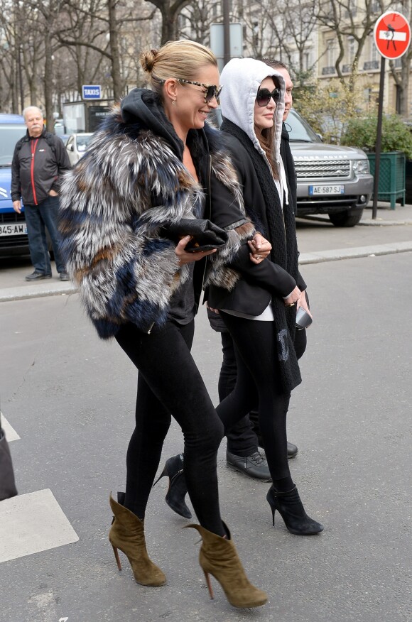 Kate Moss et Annabelle Neilson à Paris, le 6 mars 2013.