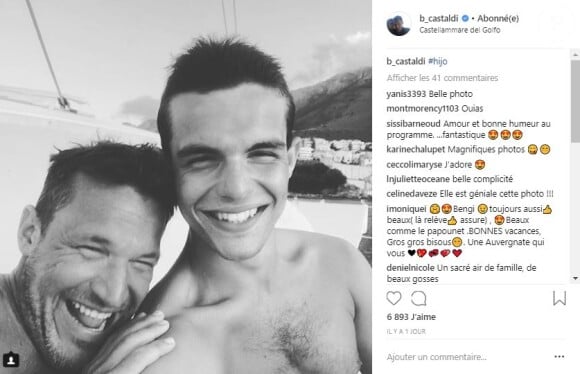 Benjamin Castaldi en vacances en Sicile avec son fils Julien - Instagram, 31 juillet 2018