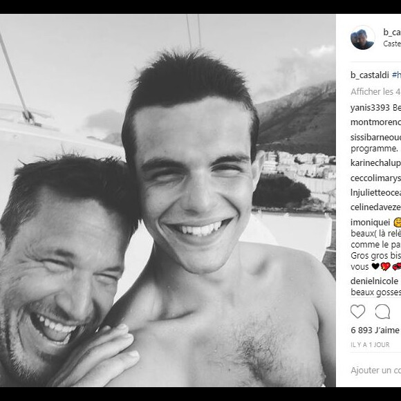 Benjamin Castaldi en vacances en Sicile avec son fils Julien - Instagram, 31 juillet 2018