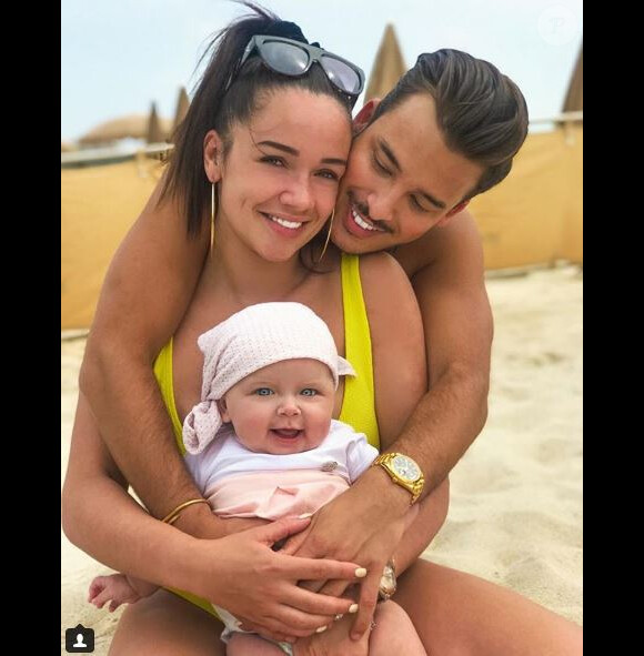 Jazz avec son compagnon Laurent et leur fille Chelsea sur Instagram le 25 avril 2018.