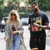 Exclusif - Khloé Kardashian et son compagnon Tristan Thompson sont allés déjeuner en amoureux au restaurant Benihana à Calabasas, le 18 juillet 2018