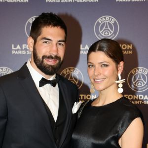 Exclusif - Prix spécial - No Web - Nikola Karabatic et sa femme Géraldine Pillet - Dîner de gala au profit de la Fondation PSG au Parc des Princes à Paris le 16 mai 2017 © Rachid Bellak/Bestimage