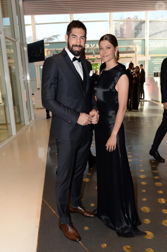 Exclusif - Nikola Karabatic et sa femme Géraldine Pillet - Dîner de gala au profit de la Fondation PSG au Parc des Princes à Paris le 16 mai 2017 © Rachid Bellak/Bestimage