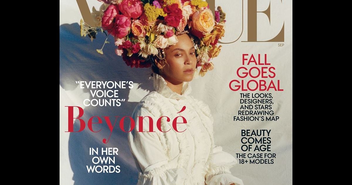 Beyoncé en couverture de Vogue, numéro de septembre 2018. Photo par ...