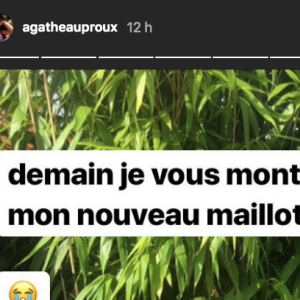 Agathe Auproux en maillot de bain sur Instagram. Août 2018.