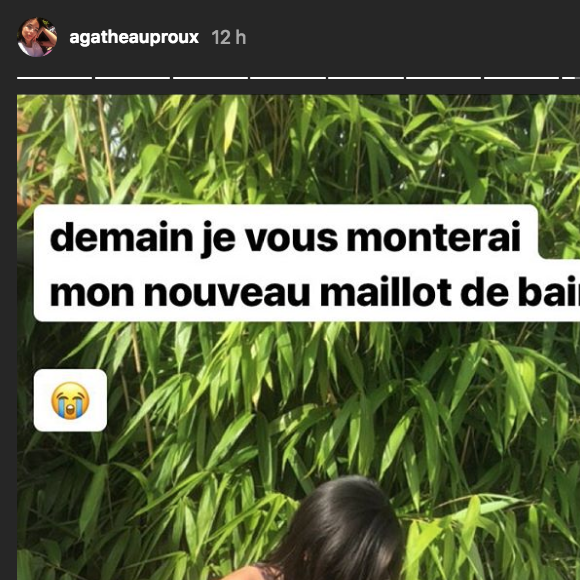 Agathe Auproux en maillot de bain sur Instagram. Août 2018.