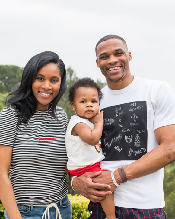 Russell Westbrook et sa femme Nina, déjà parents de Noah né en mai 2017, attendent un deuxième enfant. Photo Instagram prise lors du 1er anniversaire de Noah.