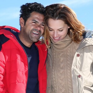 Jamel Debbouze et sa femme Mélissa Theuriau au 20ème festival du film de comédie de l'Alpe d'Huez le 20 janvier 2017. © Dominique Jacovides / Bestimage