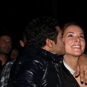 Jamel Debbouze et sa femme Mélissa Theuriau lors de la cérémonie de clôture et palmarès du 19ème Festival International du film de Comédie de l'Alpe d'Huez, le 16 janvier 2016. Le film "La vache" remporte trois récompenses, le Grand Prix, le Prix du Public et le Prix d'Interprétation Michel Galabru (reçu par Fatsah Bouyahmed). © Dominique Jacovides/Bestimage