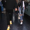 Exclusif - Heidi Klum arrive à l'aéroport de LAX avec son compagnon Tom Kaulitz à Los Angeles, le 8 juillet 2018