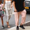 Exclusif - Heidi Klum a été aperçue avec son compagnon Tom Kaulitz et sa fille Lou Samuel dans les rues de New York après avoir passé la journée en bateau au large d'Ellis Island, le 4 juillet 2018.