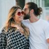 Heidi Klum et son compagnon Tom Kaulitz s'embrassent dans les rues de New York, le 2 juillet 2018
