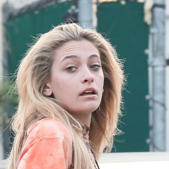 Exclusif - Paris Jackson est allée acheter des cafés à emporter au Urth Cafe sur Melrose Place à Los Angeles, le 1er août 2018