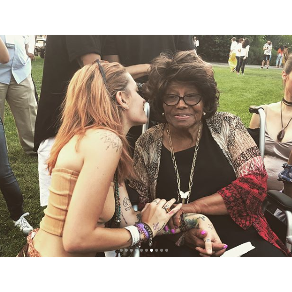 Paris Jackson et sa grand-mère Katherine au concert de son groupe The Soundflowers le 12 août 2018.