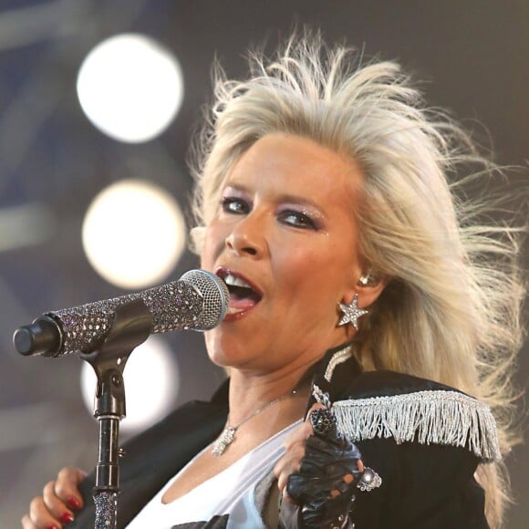 Samantha Fox lors du Isle of Wight festival 2014, à Isle of Wight, le 15 juin 2014.