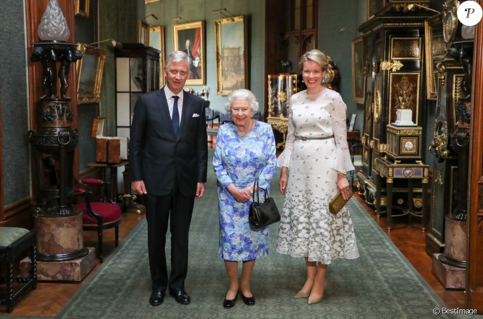 La Reine Elisabeth Ii D Angleterre Recoit Le Roi Philippe Et La Reine Mathilde De Belgique Au Chateau De Windsor Le 14 Juillet 2018 Purepeople