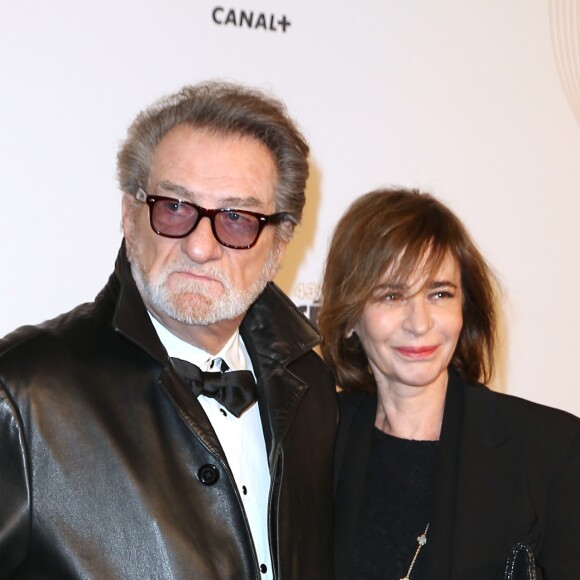 Eddy Mitchell et sa femme Muriel Bailleul - Photocall lors de la 43ème cérémonie des Cesar à la salle Pleyel à Paris, le 2 mars 2018. © Dominique Jacovides - Olivier Borde / Bestimage