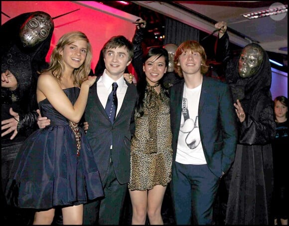Emma Watson, Daniel Radcliffe, Katie Leung et Rupert Grint à Londres en 2007.