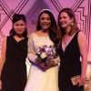 Bonnie Wright et Katie Leung réunies au mariage d'Afshan Azad, le 19 août 2018.